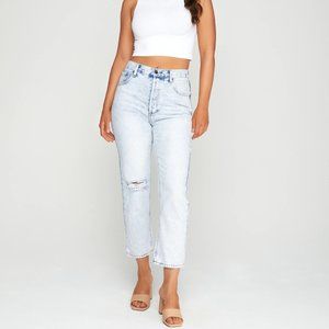 On Twelfth Denim//Best Seller// The Lennon Distressed High Rise Denim